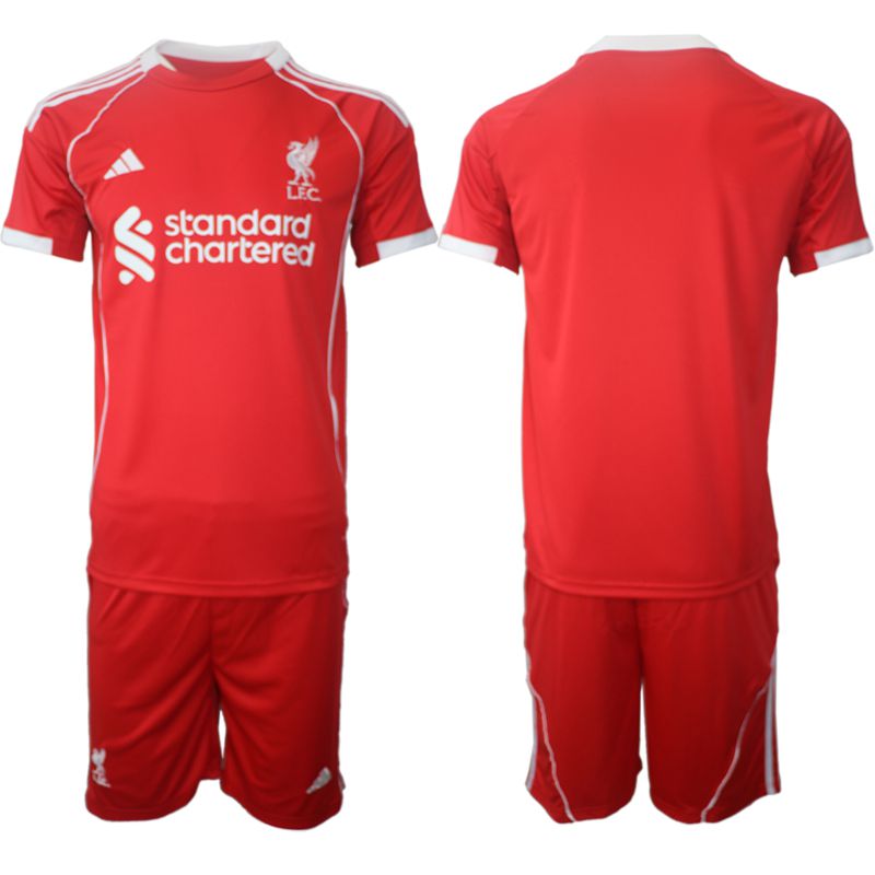 Men 2025-2026 Season Club Liverpool home red Blank Soccer Jersey